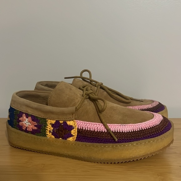 New Laidback London free people shoes size 9 boho crochet - Picture 4 of 8